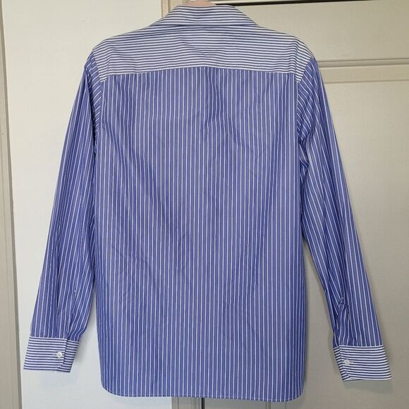 Theory Project Lucas Ossendrijver Men's XS Blue Multi Sleek Striped Shirt - Picture 7 of 12